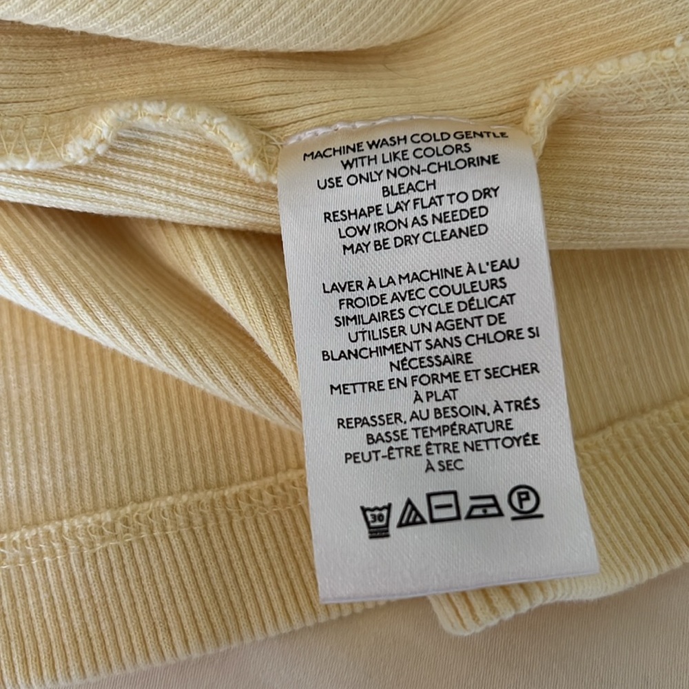 Maeve Pale Yellow Tie-Shoulder V-Neck Tank Top - Picture 8 of 9